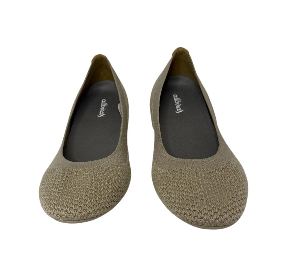 Allbirds Tree Breezers Heather Tan Knit Ballet Flat Women Size 9 EUC